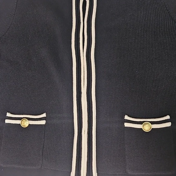 J. Crew Emilie Sweater Lady Jacket With Contrast Trim - Picture 10 of 16